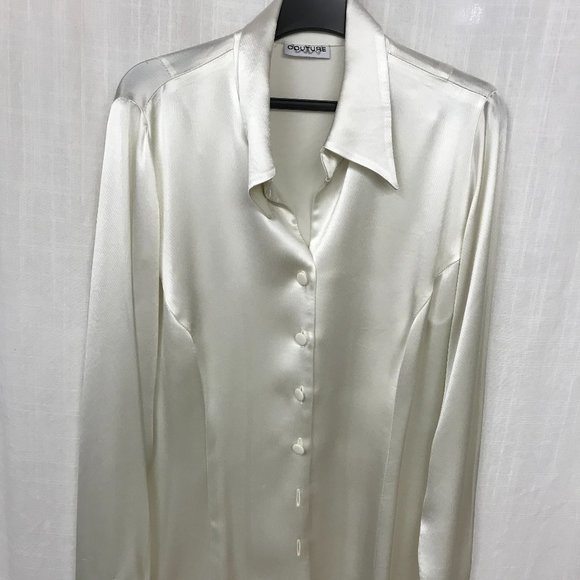 Summer How-Cool Navy suit + peau-de-soie blouse + jewelry! - Picture 4 of 4